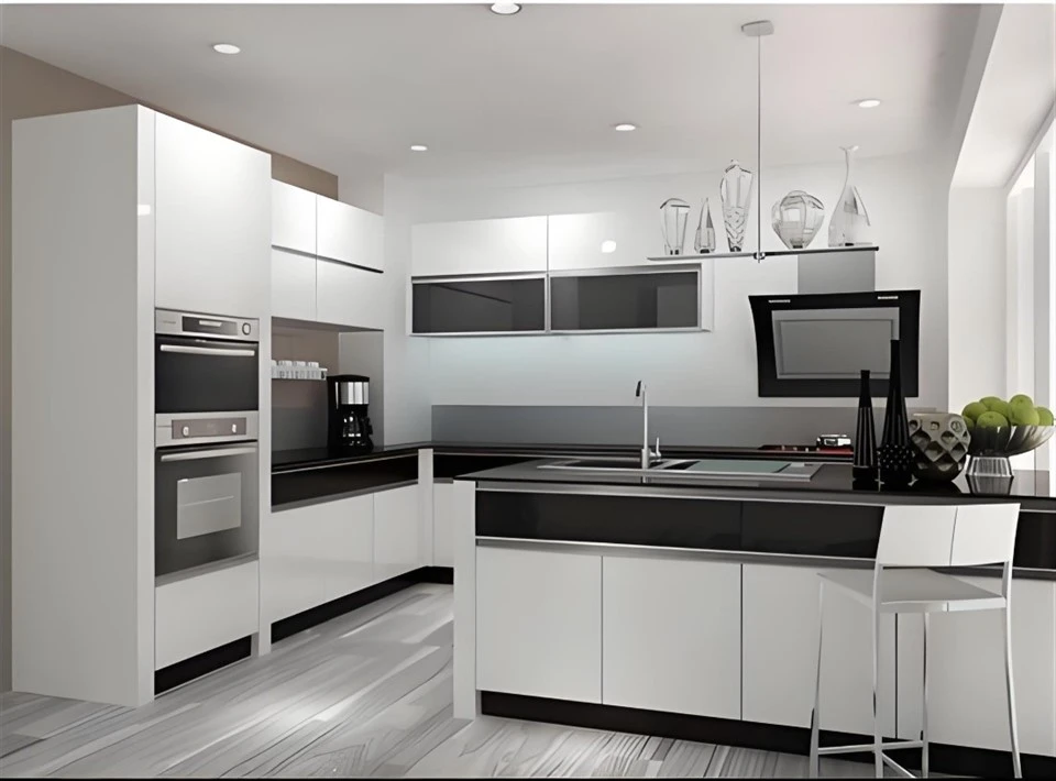 acrylic glass kitchen cabinets-2