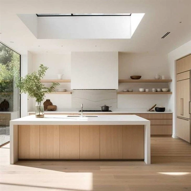 wood veneer cabinets kitchen